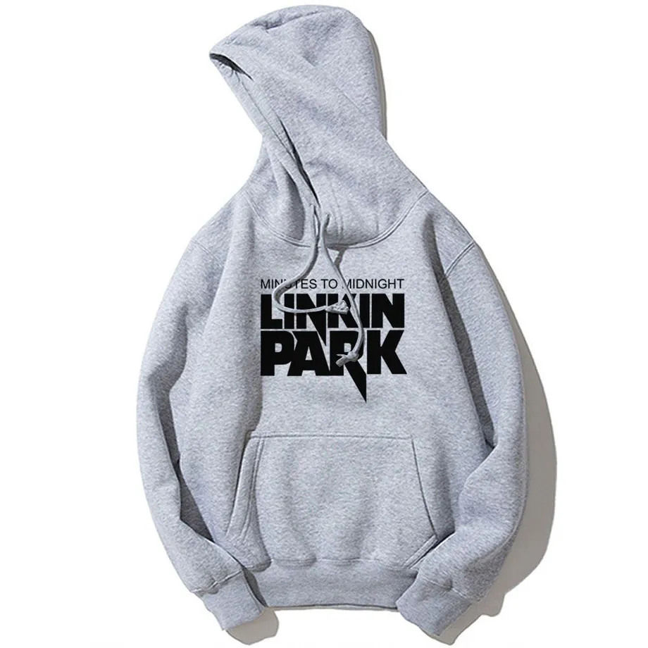 Bavlněná unisex mikina Linkin Park s kapucí s s2-p-gray