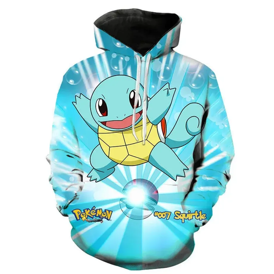 Stylová unisex mikina s klokánkou a potiskem Pokémon Pikachu