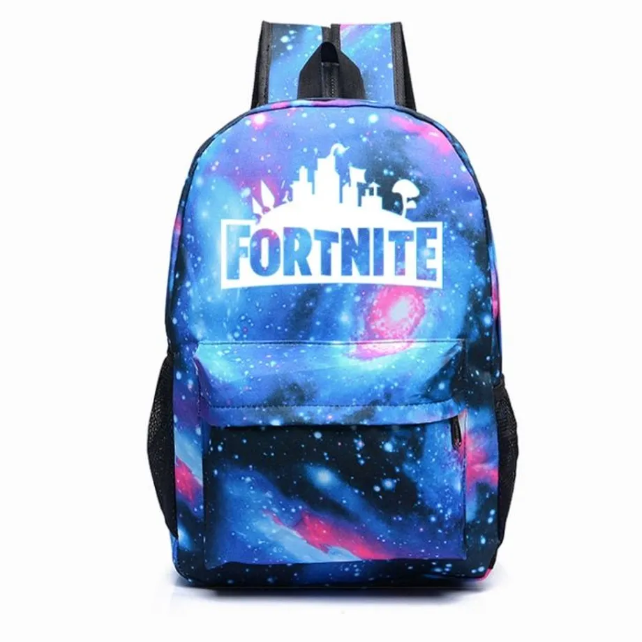 Světelný školní batoh s cool potiskem Fortnite