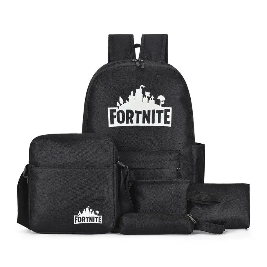 Sada dětských tašek s motivem počítačové hry Fortnite A set of 5 pieces