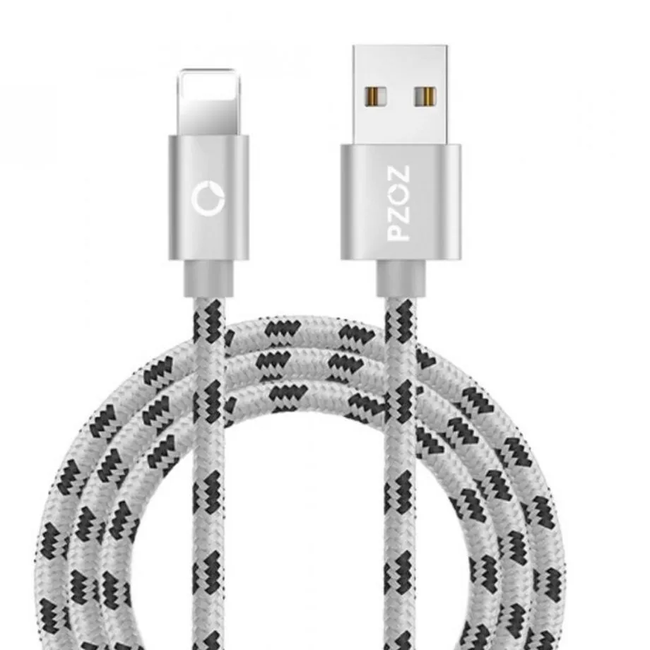 Rychlonabíjecí USB kabel pro iPhone - 4 barvy silver 1m