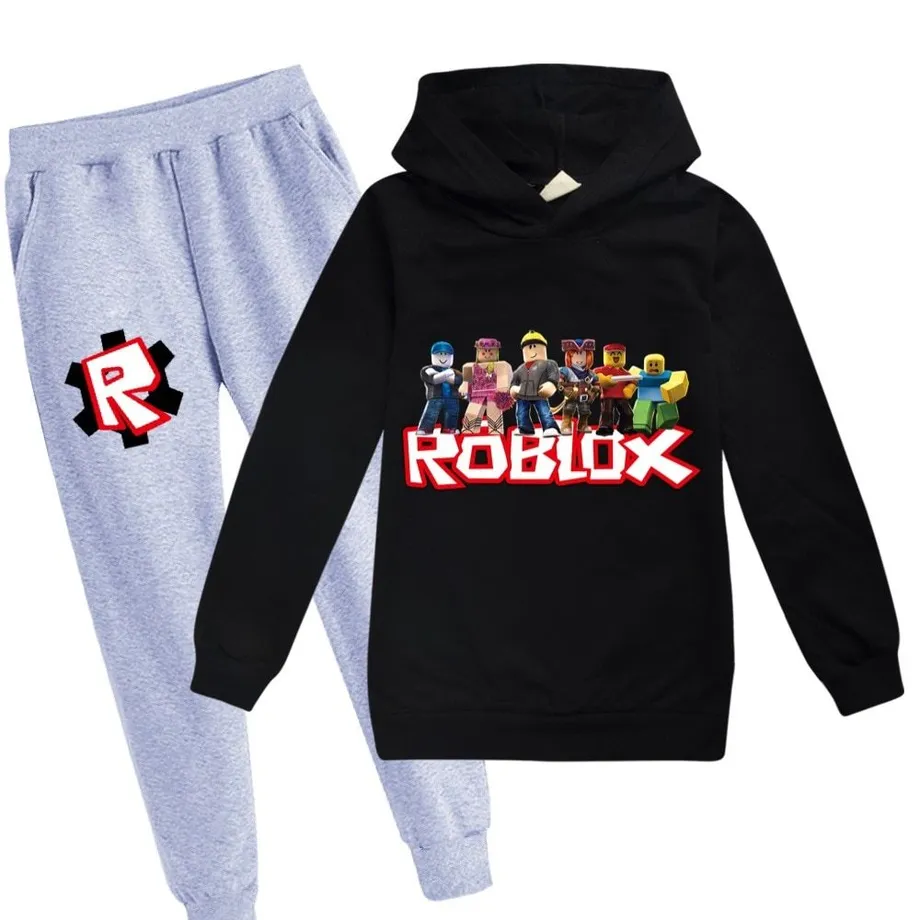 Dětská tepláková souprava Roblox Build b9-black-gray 5-6-let