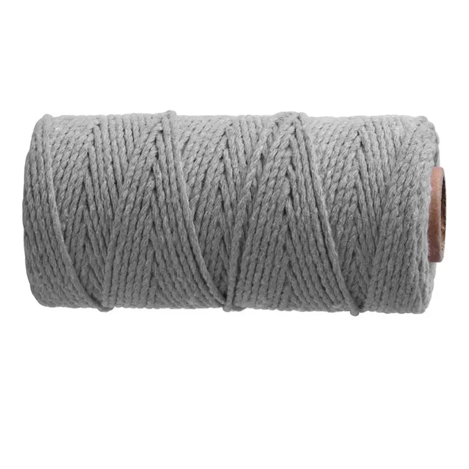 2mm 100M Makramový Cord - 100% Bavlněné Lano pro DIY Projekte