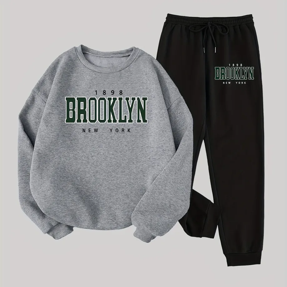 Dámská ležérní tepláková souprava s dlouhým rukávem Brooklyn