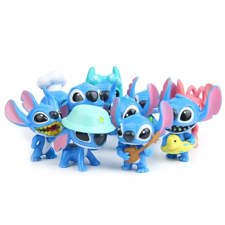 Dětská kreativní sada figurek oblíbené animované postavičky Stitch - 10 ks