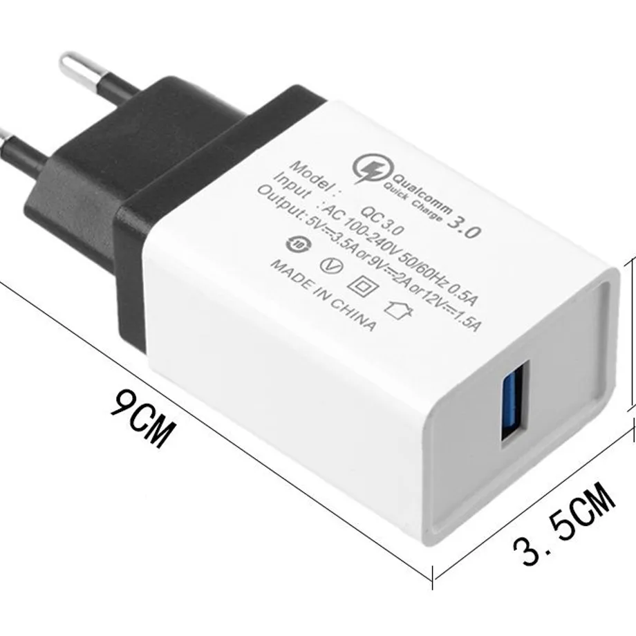 Rychlonabíjecí USB adaptér - 3 barvy