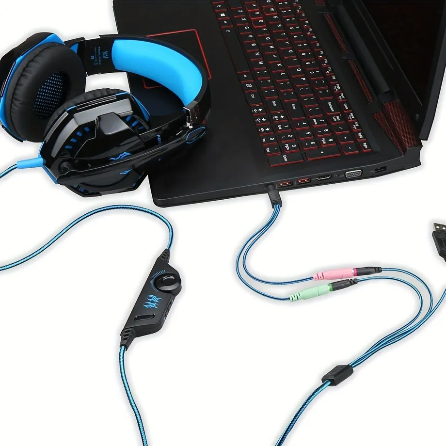 Pohlťte se hrou: Stereo Herní Headset s Mikrofonem s Potlačením Hluku