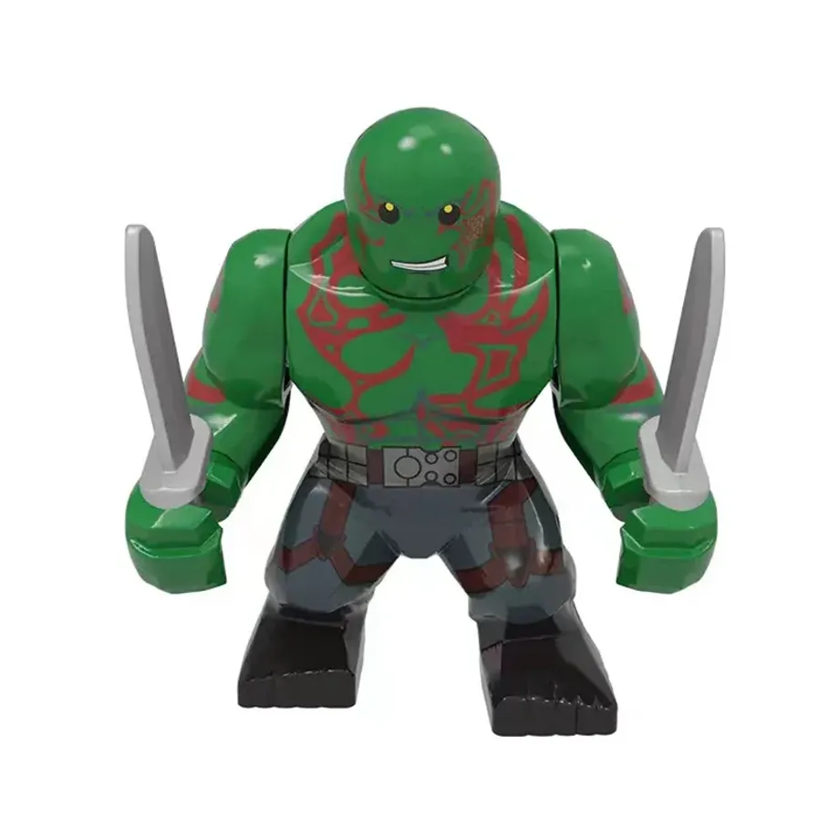 Velká stavební figurka superhrdinů pro děti s Infinity Gauntletem a Green Lanternem