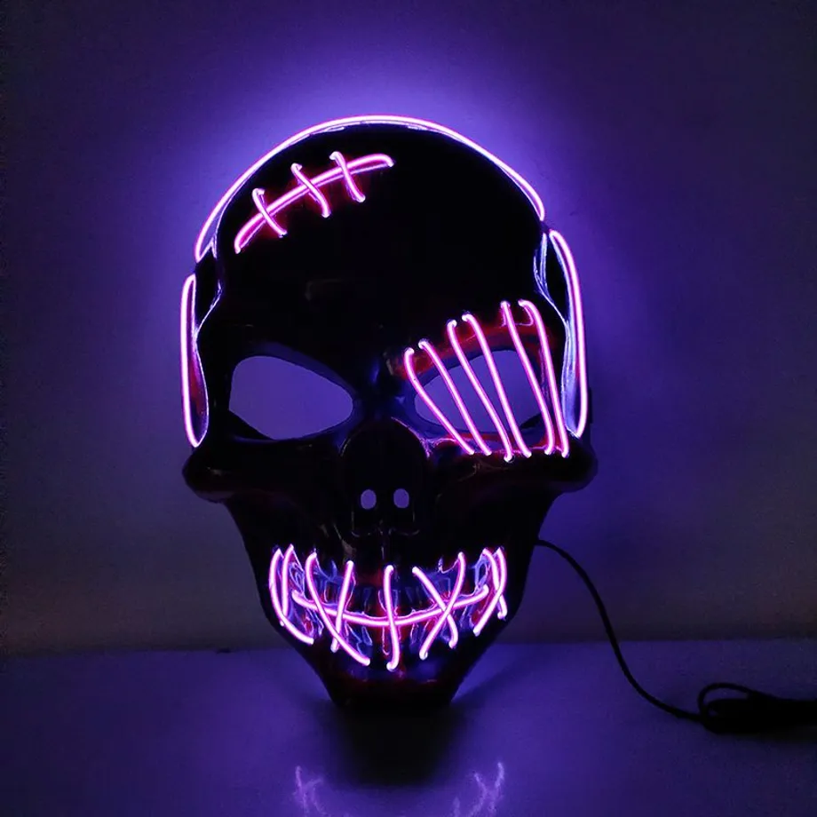 LED cosplay maska - lebka