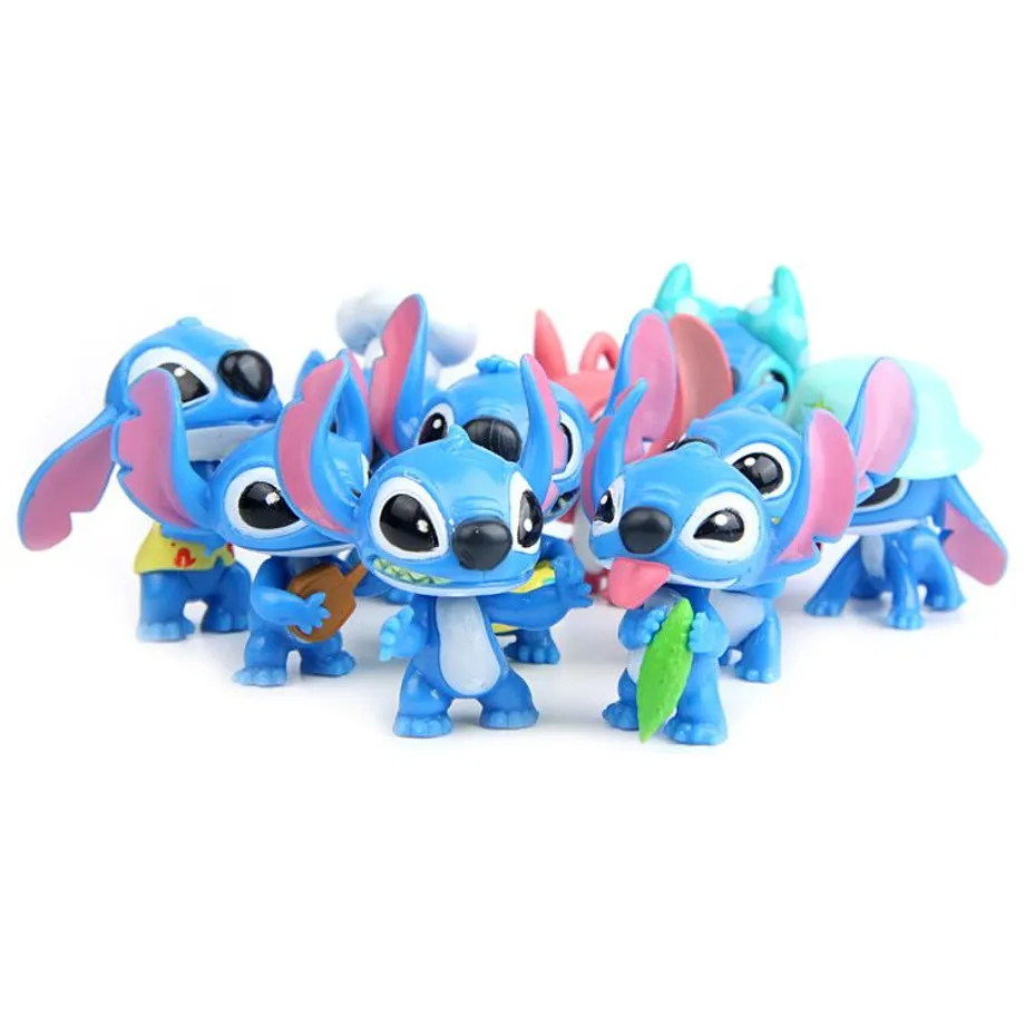 Dětská kreativní sada figurek oblíbené animované postavičky Stitch - 10 ks