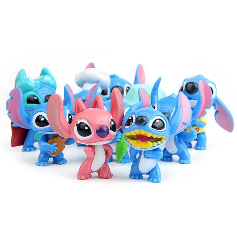 Dětská kreativní sada figurek oblíbené animované postavičky Stitch - 10 ks