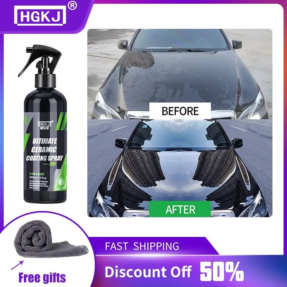 9H Keramický nátěr Hydrochromo Péče o lak Nano Top Rychlý nátěr Polymer Detailní ochrana Tekutý vosk Péče o auto HGKJ S6