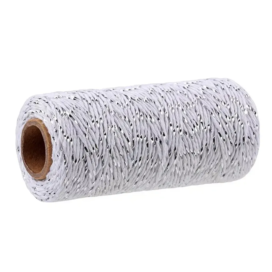 2mm 100M Makramový Cord - 100% Bavlněné Lano pro DIY Projekte