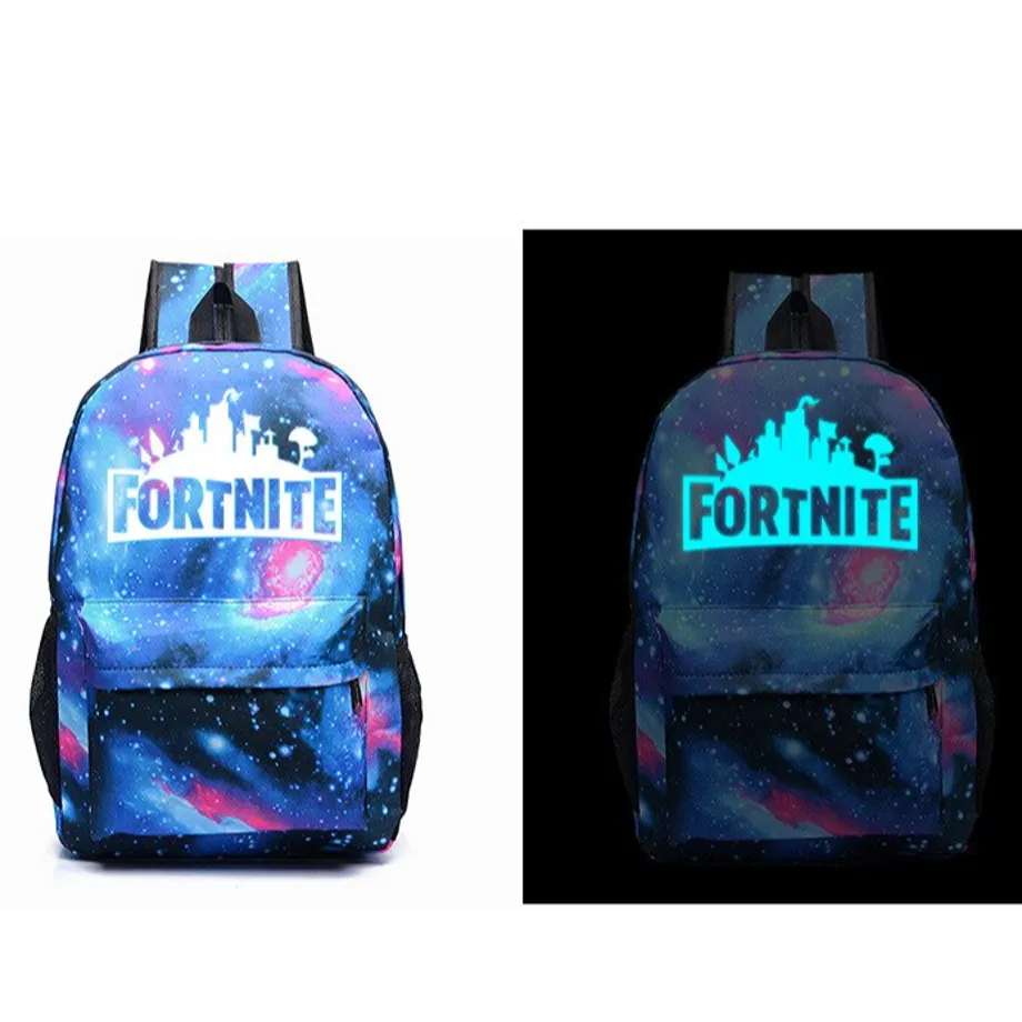 Světelný školní batoh s cool potiskem Fortnite