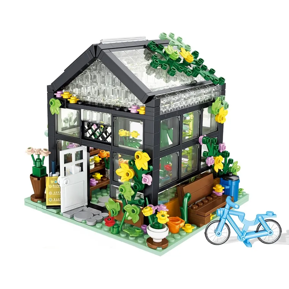 Stavebnice Flower House Kompatibilní s Legem, Flower Friends House vytváří eleganci a hřejivé prostředí, Pěkný dárek s krásnou dárkovou krabičkou pro dívky 6-12 a Building Blocks Lover (579 ks)