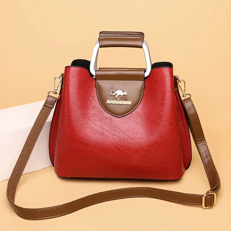 Dámská kabelka v retro stylu - stylová crossbody taška z PU kůže