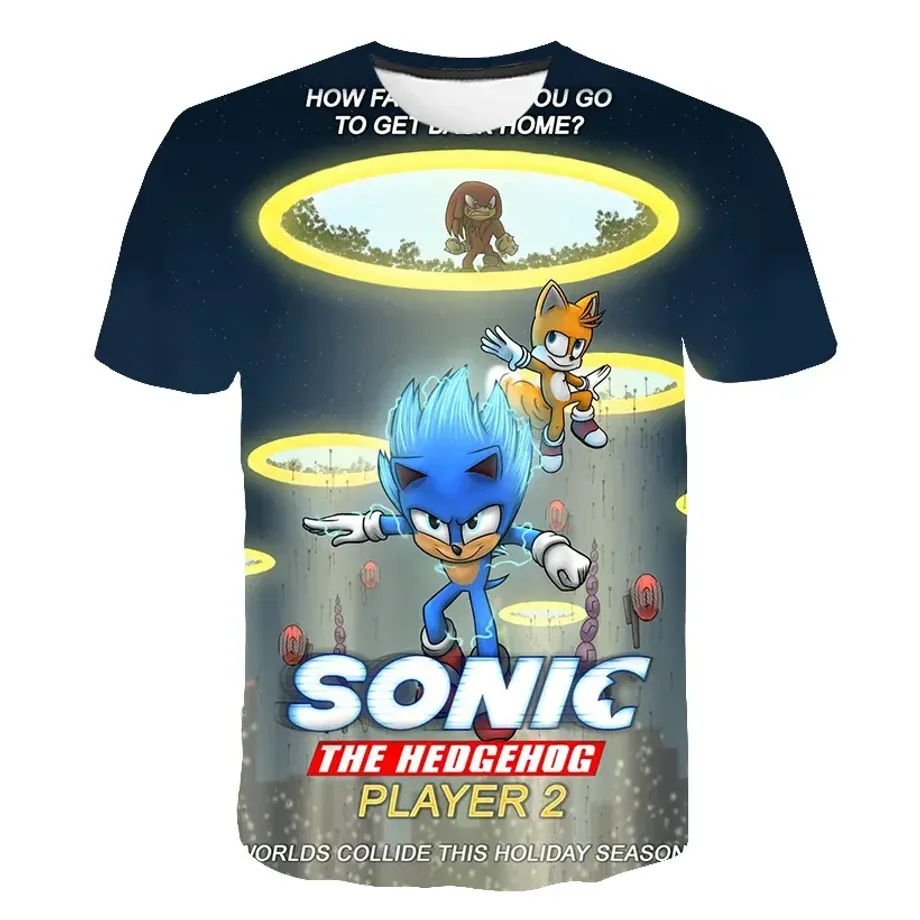 Dětské triko s potiskem různých motivů ježka Sonic