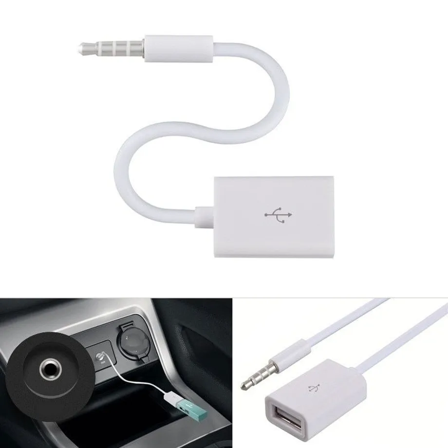 Redukce AUX 3,5 mm jack na USB