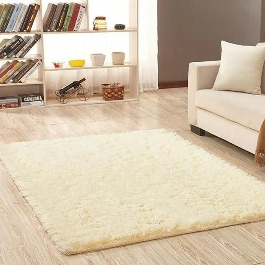 Chlupatý měkký koberec beige-yellow 80x120cm