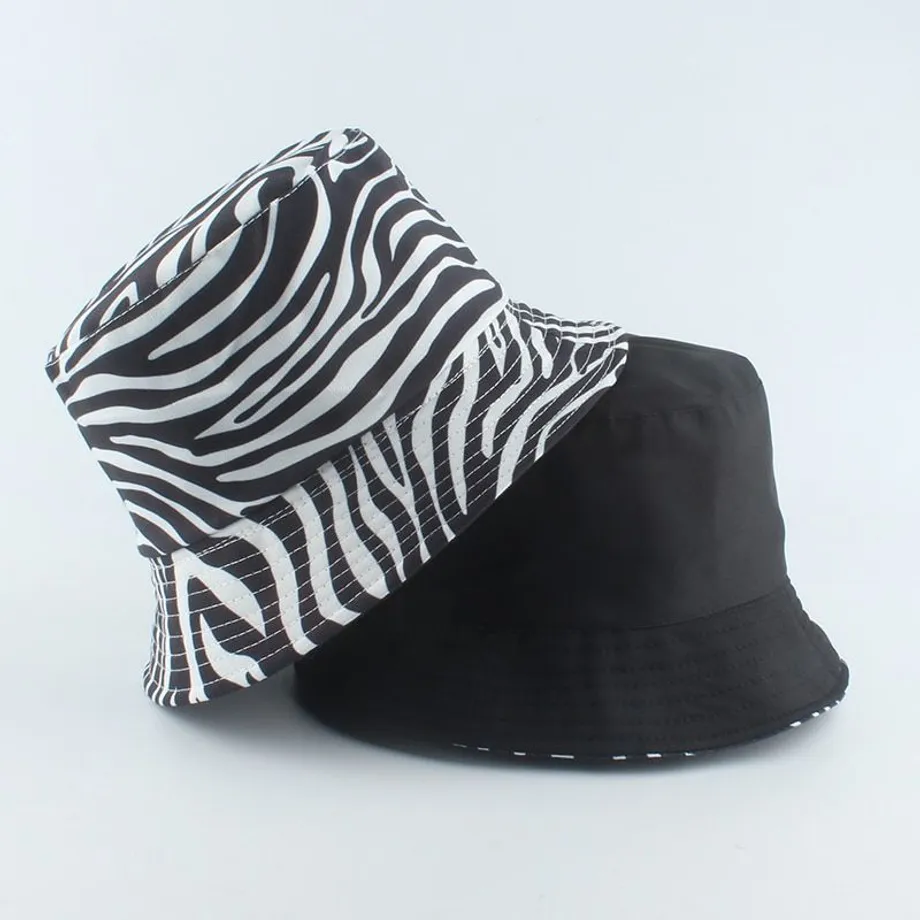 Unisex klobouk se smajlíkem zebra stripe