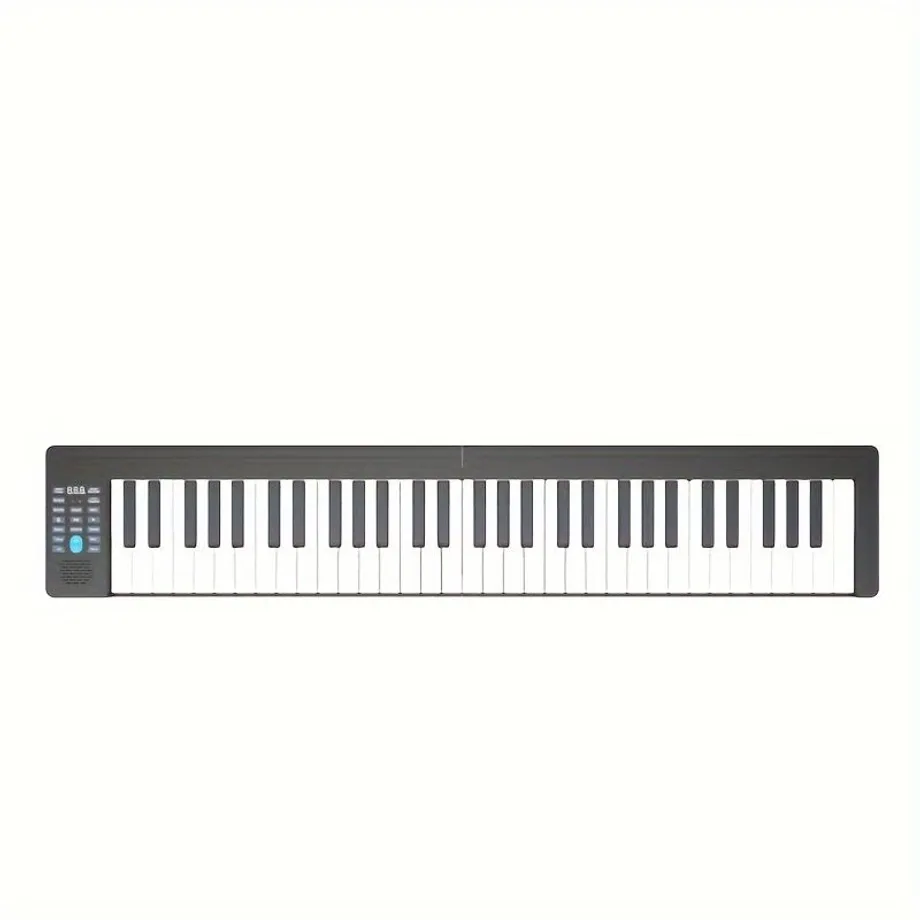 Kompaktní chytré piano s 61 klávesami - online výuka hudby, externí audio a sluchátka, standardní velikost, LED displej, USB