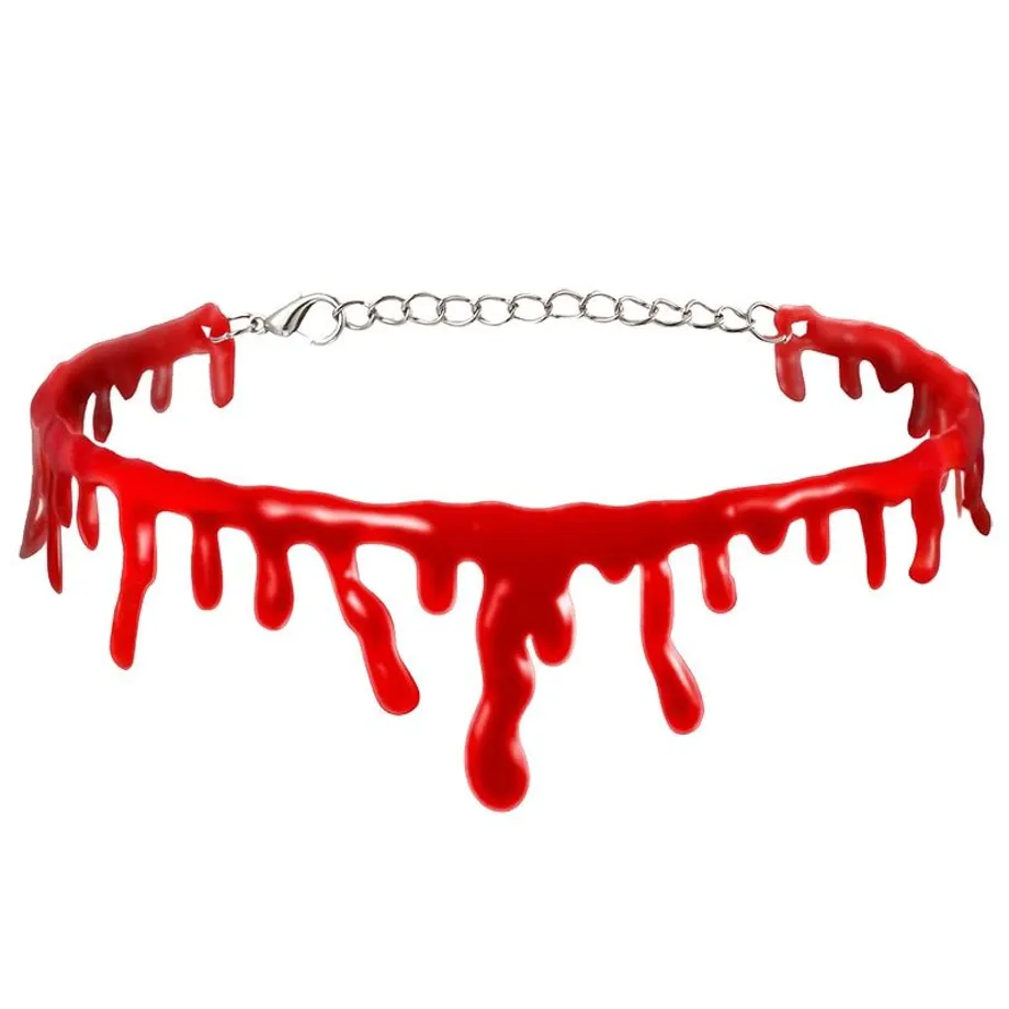 Strašidelný halloweenský choker ke kostýmu