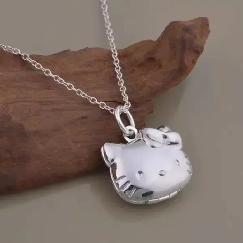 Dámský nebo dívčí náhrdelník se zirkony s přívěskem Hello Kitty