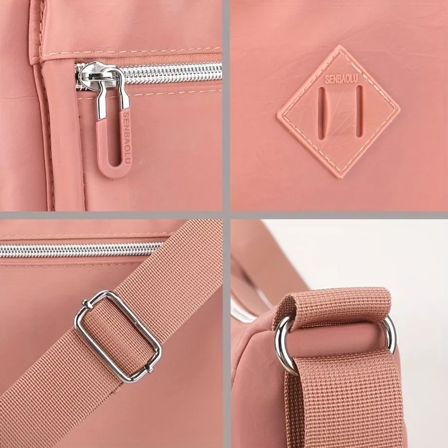 Voděodolná crossbody taška z nylonu s více kapsami na každodenní nošení