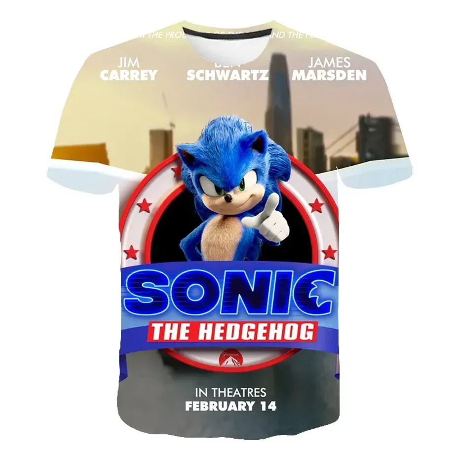 Dětské triko s potiskem různých motivů ježka Sonic