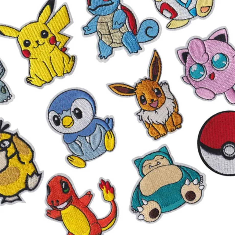 Roztomilá látková záplata s motivem Pokémonů