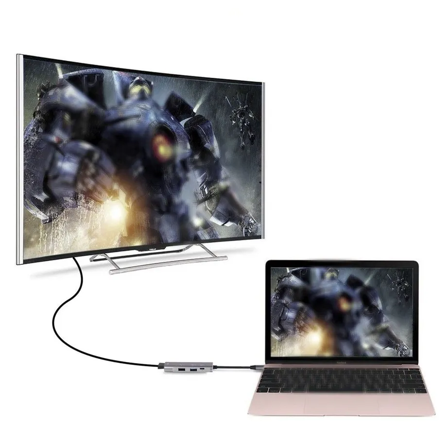 USB-C Rozbočovač hub na HDMI / USB 2.0 / USB 3.0 / USB-C