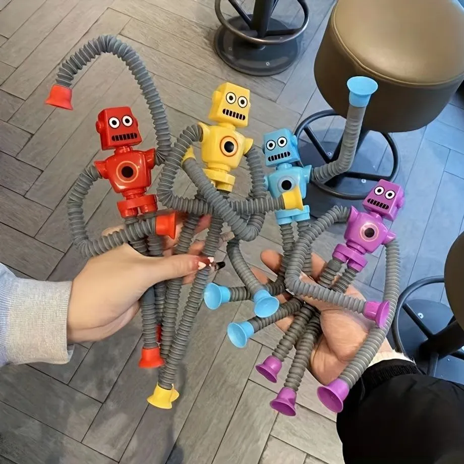 Transformující teleskopický robot - kreativní relaxační a vzdělávací puzzle pro rozvoj manuální zručnosti