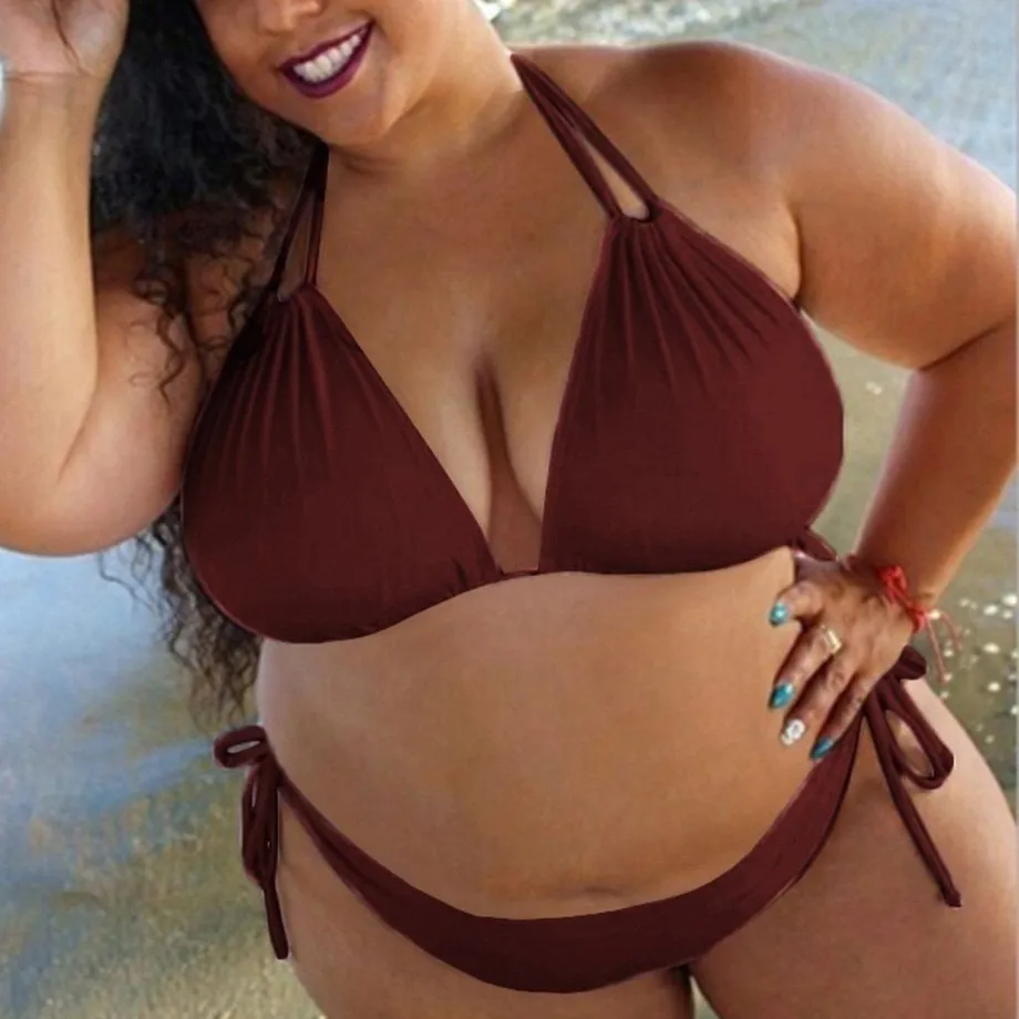 Dámské dvoudílné plus size bikiny