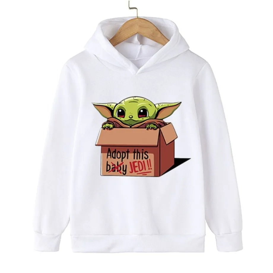 Dětská trendy klokánková mikina Baby Yoda