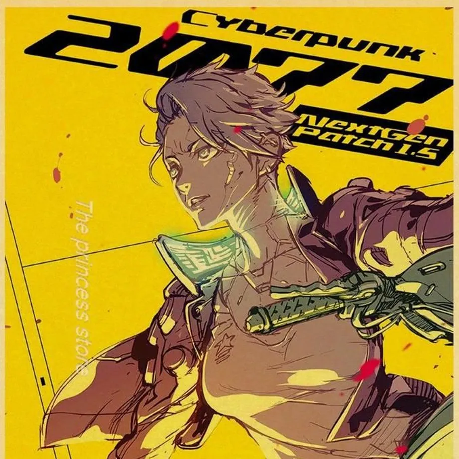 Papírové plakáty Cyberpunk 2077