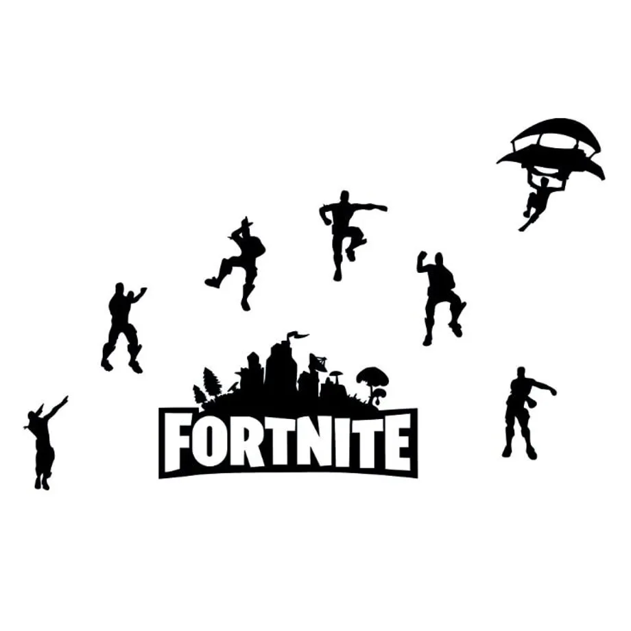 Stylový plakát s motivy oblíbené hry Fortnite black-54x38cm 54x38cm