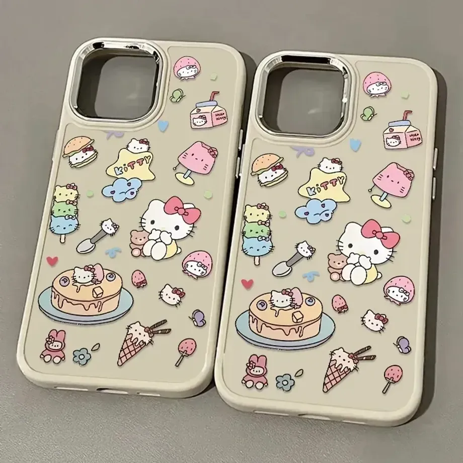 Ochranné pouzdro na telefon s Hello Kitty v designu Y2K - roztomilé pouzdro ze silikonu