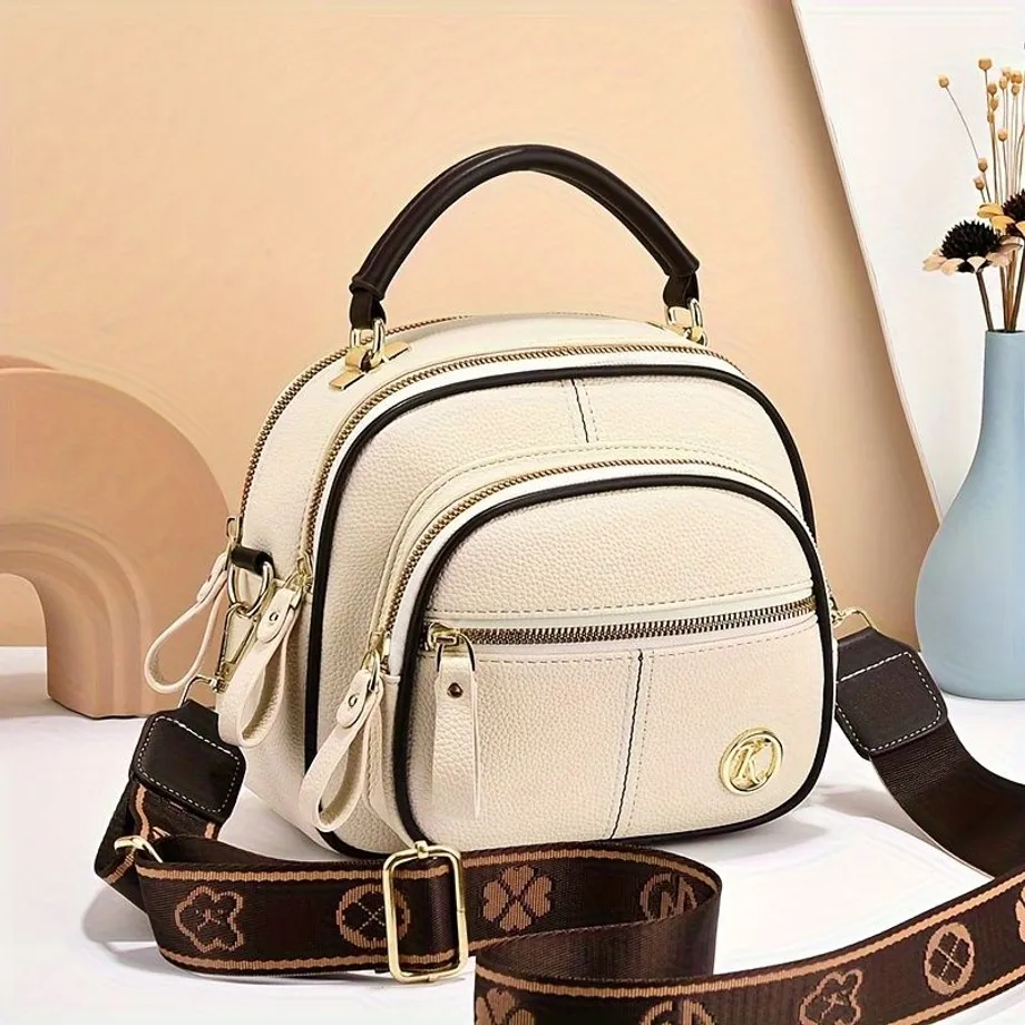 Mini módní crossbody kabelka, trendy vícepřihrádková ramenní taška, dámská příležitostná kabelka a peněženka