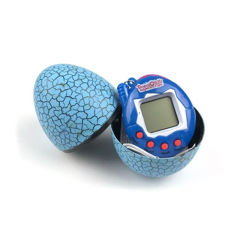 Dětská retro hračka Tamagotchi v dinosauřím vejci