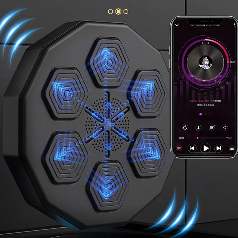 Elektronický boxerský tréninkový terč na zeď s LED osvětlením a Bluetooth