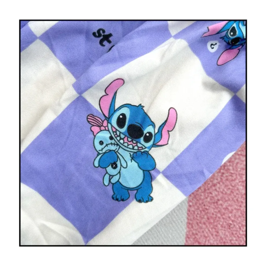 Dětský stylový set pyžama - tričko s dlouhým rukávem a tepláky s motivy oblíbeného Stitch