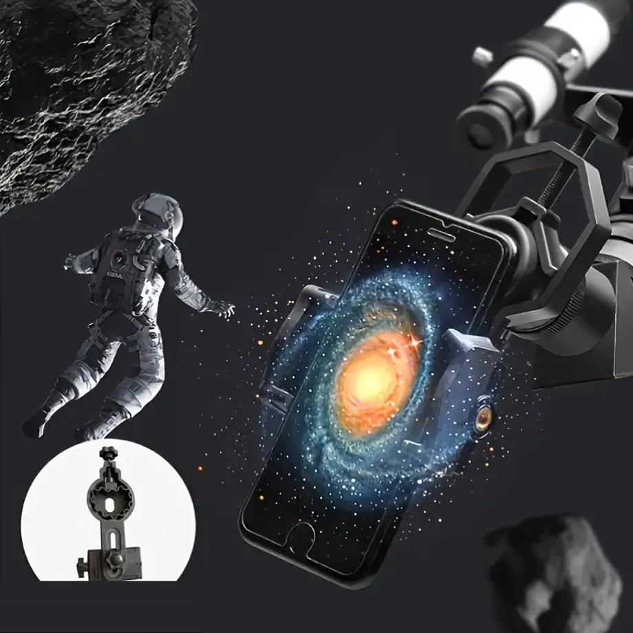 Dalekohled pro dospělé - Astronomický teleskop 70mm, 400mm, AZ montáž, pro začátečníky, pozorování hvězd, refraktor, cestovní teleskop, adaptér na smartphone, bezdrátové dálkové ovládání