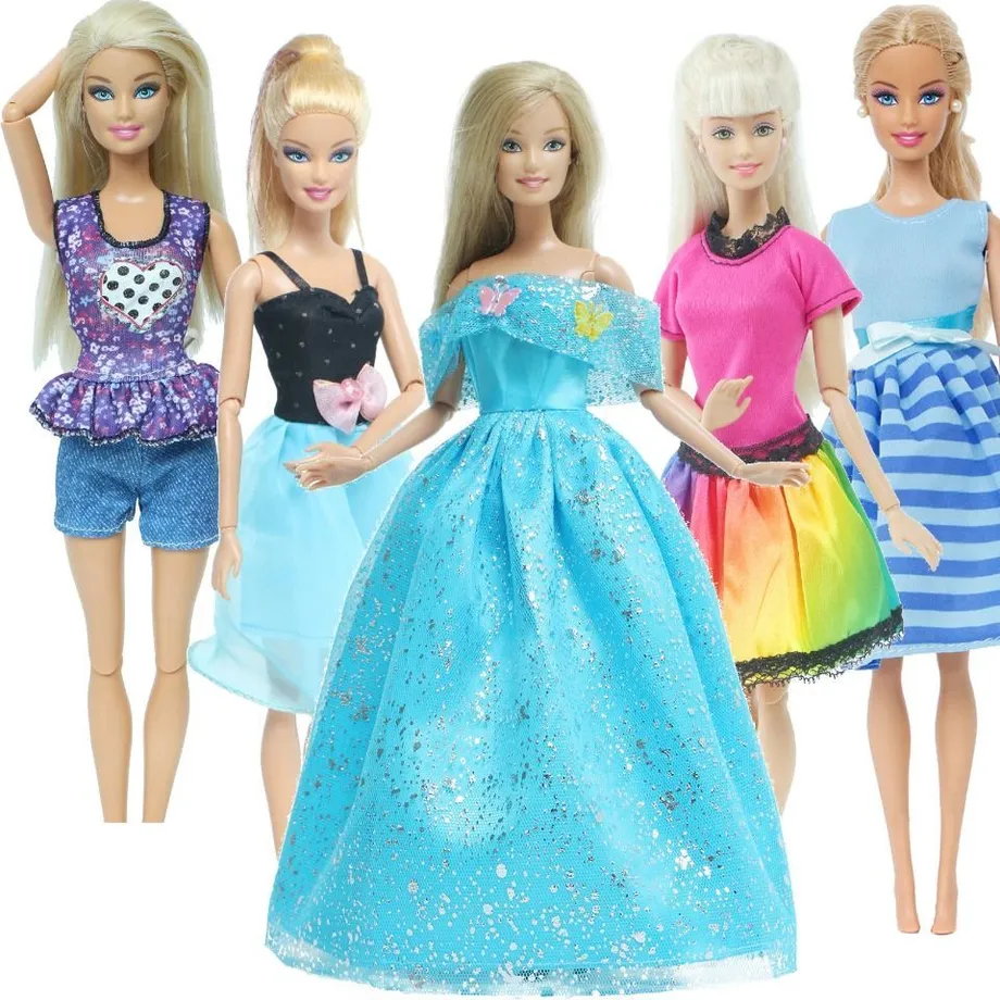 Sada oblečení pro panenku Barbie - 5 ks