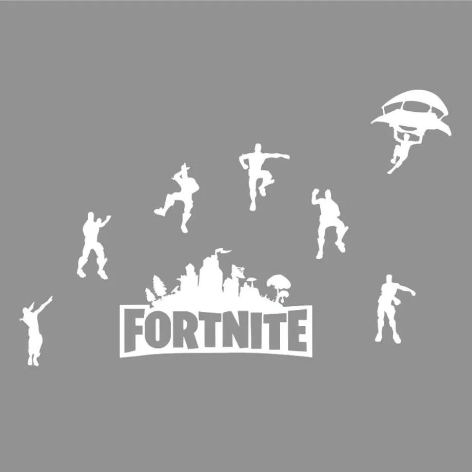 Stylový plakát s motivy oblíbené hry Fortnite white-54x38cm 54x38cm