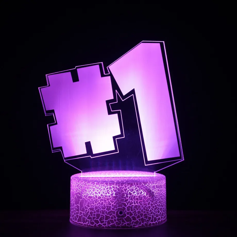 Barevná LED 3D lampa Fortnite