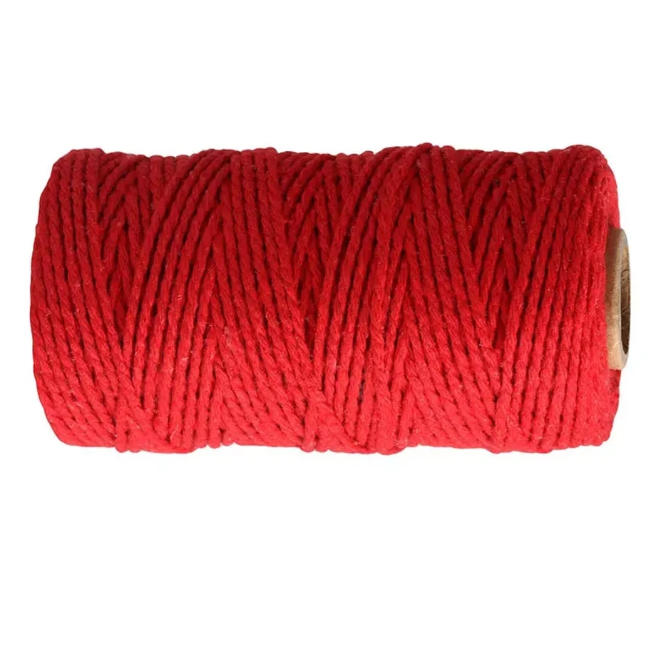 2mm 100M Makramový Cord - 100% Bavlněné Lano pro DIY Projekte