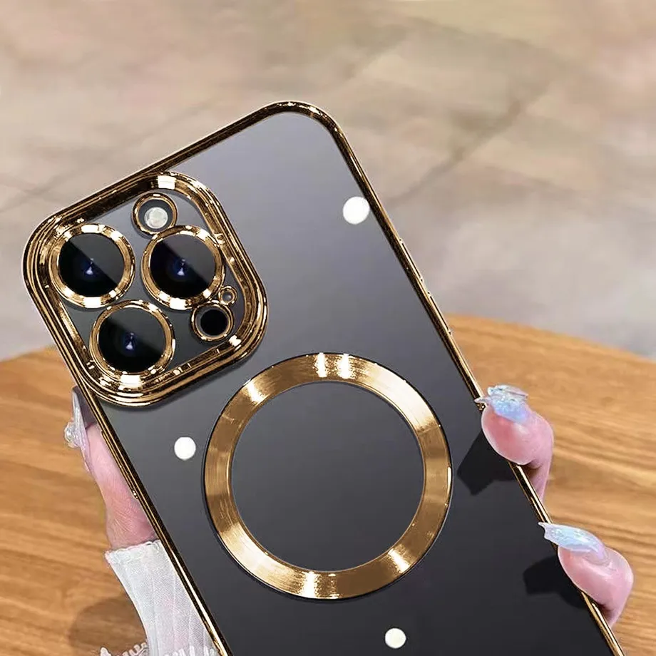 Magnetický průhledný klasický kryt pro iPhone