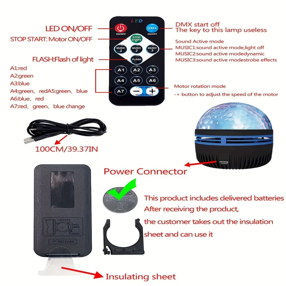 Projektor hvězdné oblohy s LED světly, dálkovým ovládáním a USB napájením - Vytvořte si kouzelnou atmosféru v ložnici