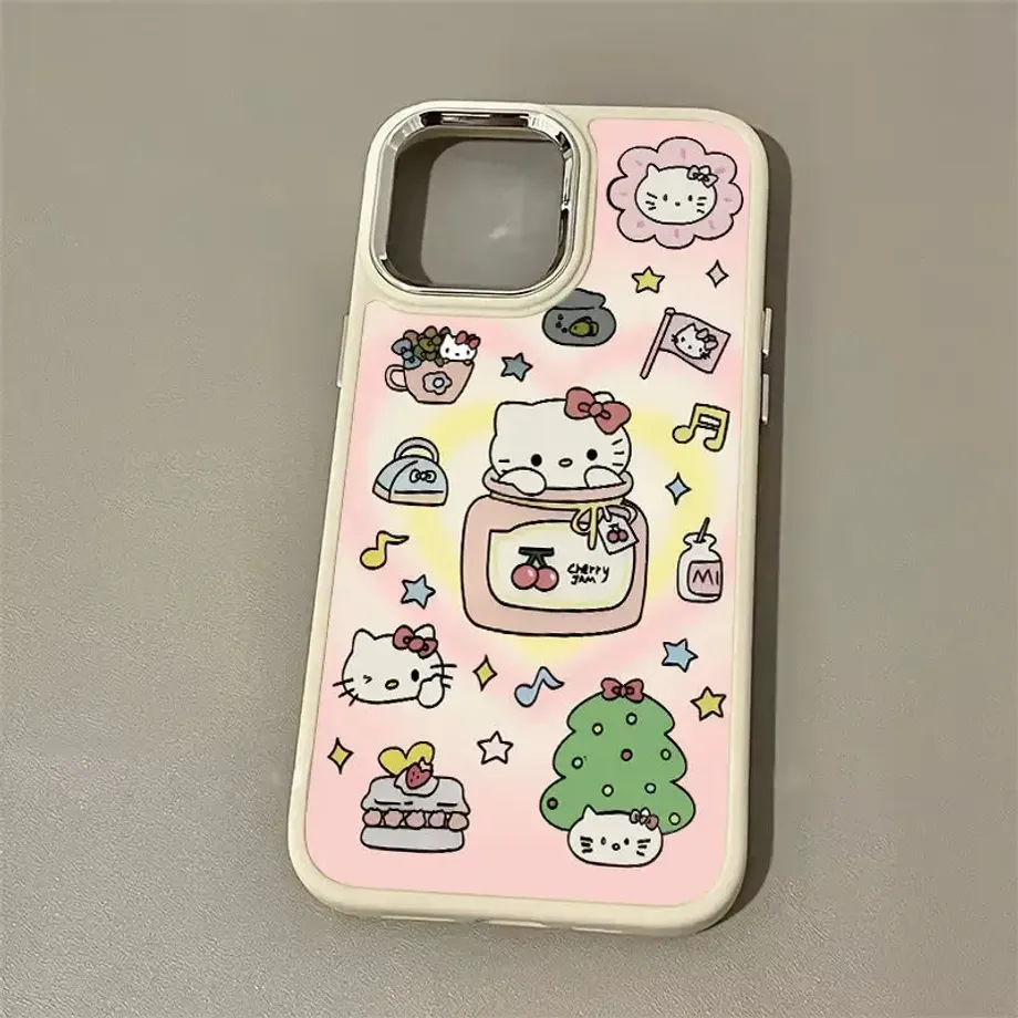 Ochranné pouzdro na telefon s Hello Kitty v designu Y2K - roztomilé pouzdro ze silikonu