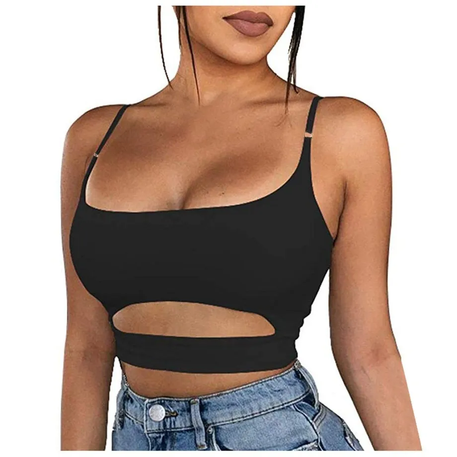 Dámský croptop s průstřihy na léto